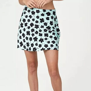 NWT Cotton On mint green / aqua daisy print  Santorini mini skirt small